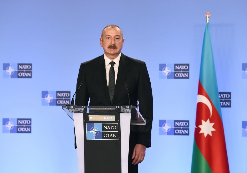 President Ilham Aliyev, NATO Secretary General Jens Stoltenberg held joint press conference in Brussels (PHOTO/VIDEO)